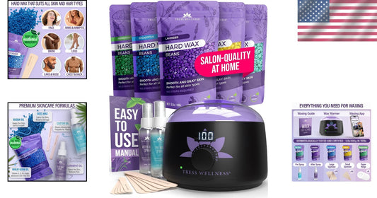 Professional Waxing Kit with Digital Display - Ideal for Brazilian & Body Wax