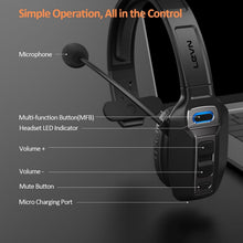 Load image into Gallery viewer, Long Battery Life Bluetooth Headset with Active Noise Cancellation for Truckers