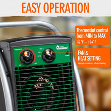 Load image into Gallery viewer, Lightweight 1500W Greenhouse Heater with Radiant Heating &amp; Overheat Safeguard
