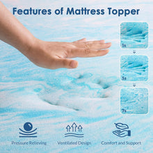 Load image into Gallery viewer, Ventilated Twin Gel Memory Foam Mattress Topper 3 Inch - Perfect for Sleepers