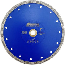 Load image into Gallery viewer, 8-Inch Diamond Saw Blade for Porcelain, Ceramic, Granite &amp; Marble Cutting