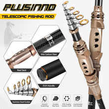 Load image into Gallery viewer, Complete Fishing Kit: Telescopic Carbon Fiber Rod &amp; Reel Combo for All Anglers