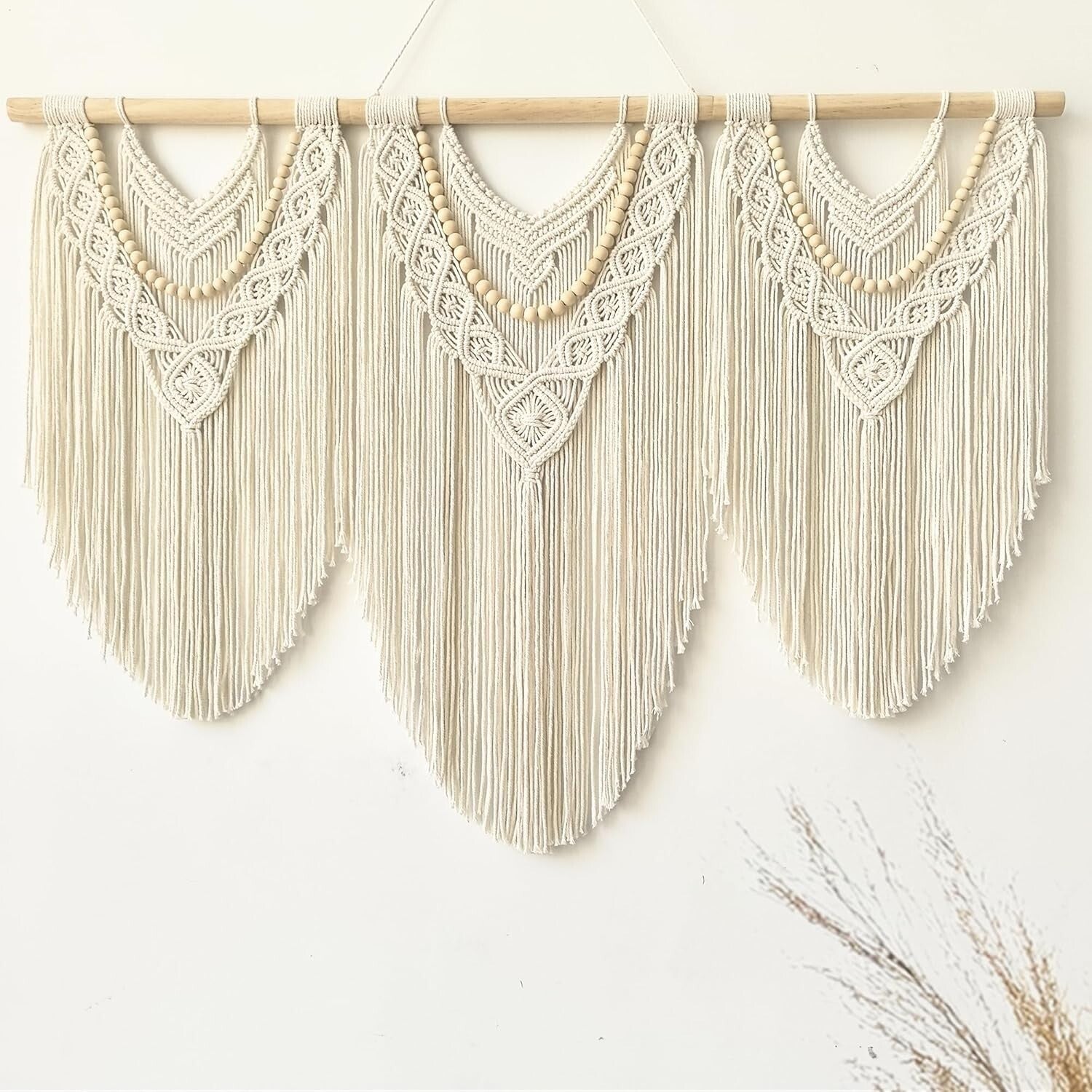 Elegant Large Macrame Tapestry - 43" x 32" Handmade Wall Decor for Any Room