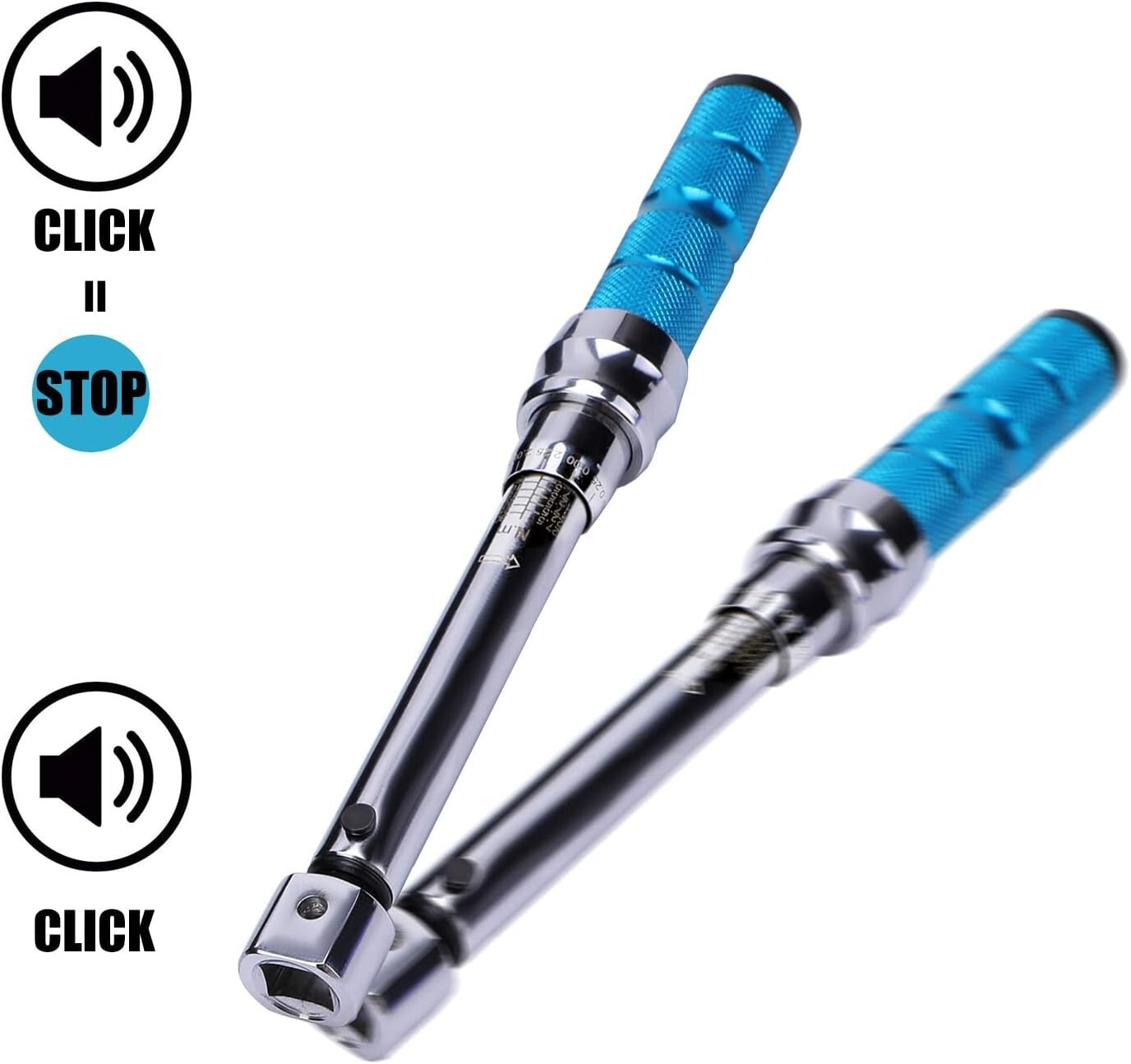 Adjustable 5-30 Nm Click Torque Wrench with Interchangeable Heads - HVAC & Auto