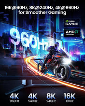 Load image into Gallery viewer, Durable 80Gbps DisplayPort Cable 2.1 - Ideal for Multi-Monitor Gaming Setups