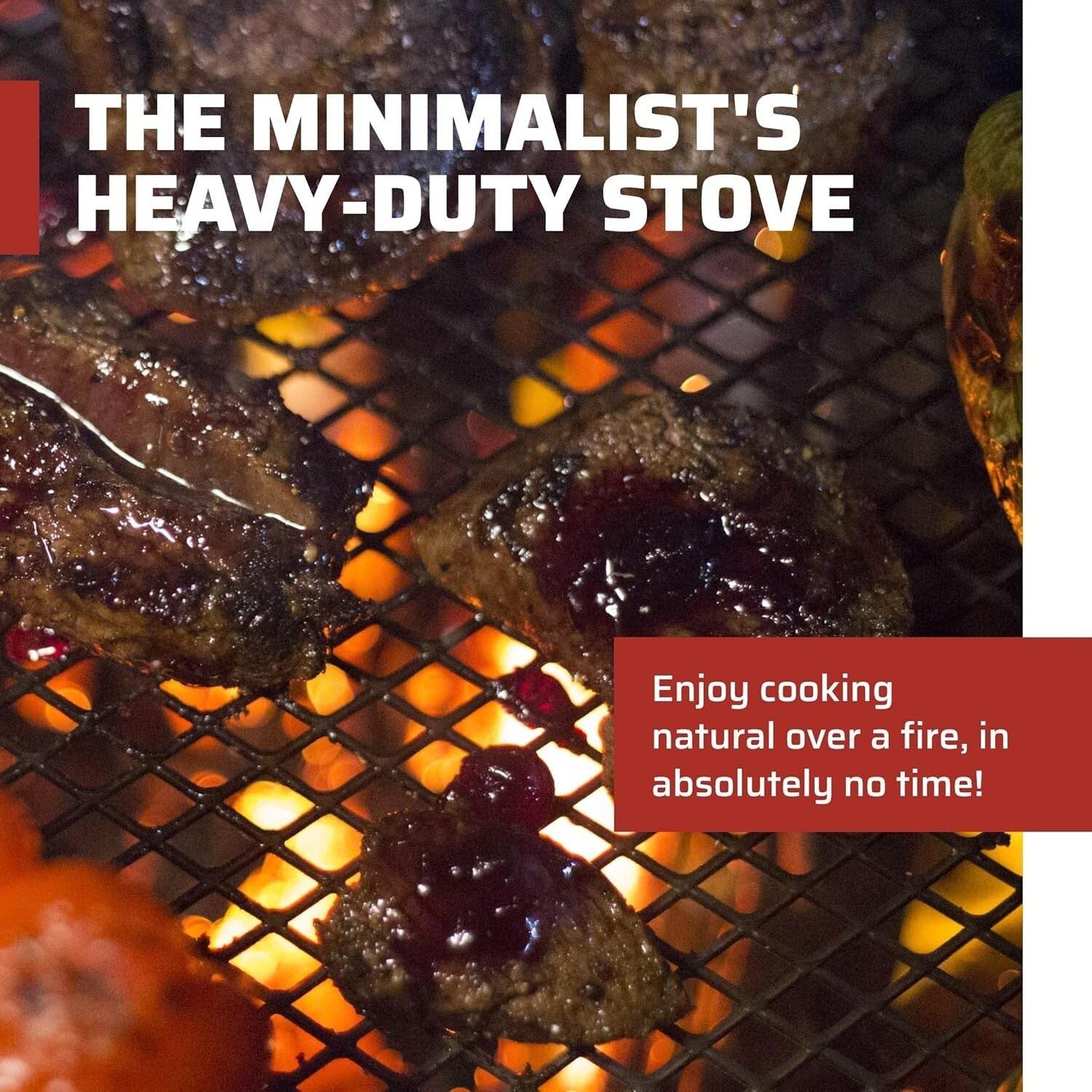 18" x 36" Portable Grill - Durable Steel Construction for Optimal Campfire Meals