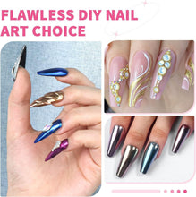 Load image into Gallery viewer, Nail Art Made Easy: 48 Color Chrome Powder Set with Applicators Included