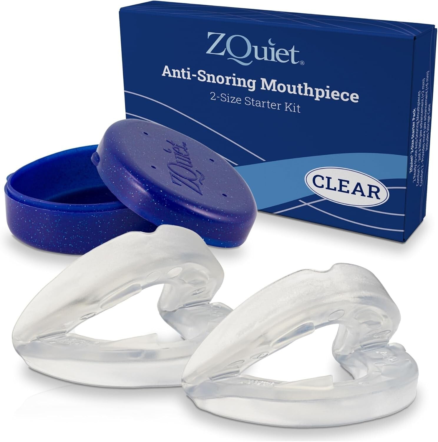 Flexible Anti-Snoring Mouthpiece Pack - 2 Sizes, Living Hinge Design for Comfort