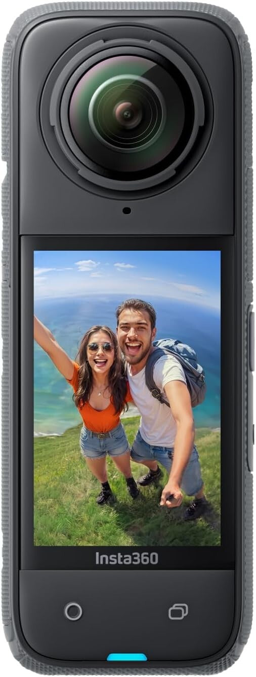 Compact 8K 360 Camera with Gorilla Glass Touchscreen & AI Editing - Rugged Build