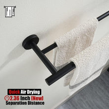 Load image into Gallery viewer, Matte Black Wall-Mount Towel Holder - 39.13 Inch Spacious Design for Bath Towels
