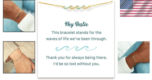 Handcrafted Gifting Wave Bracelet - Birthday and Friendship Gift for Women
