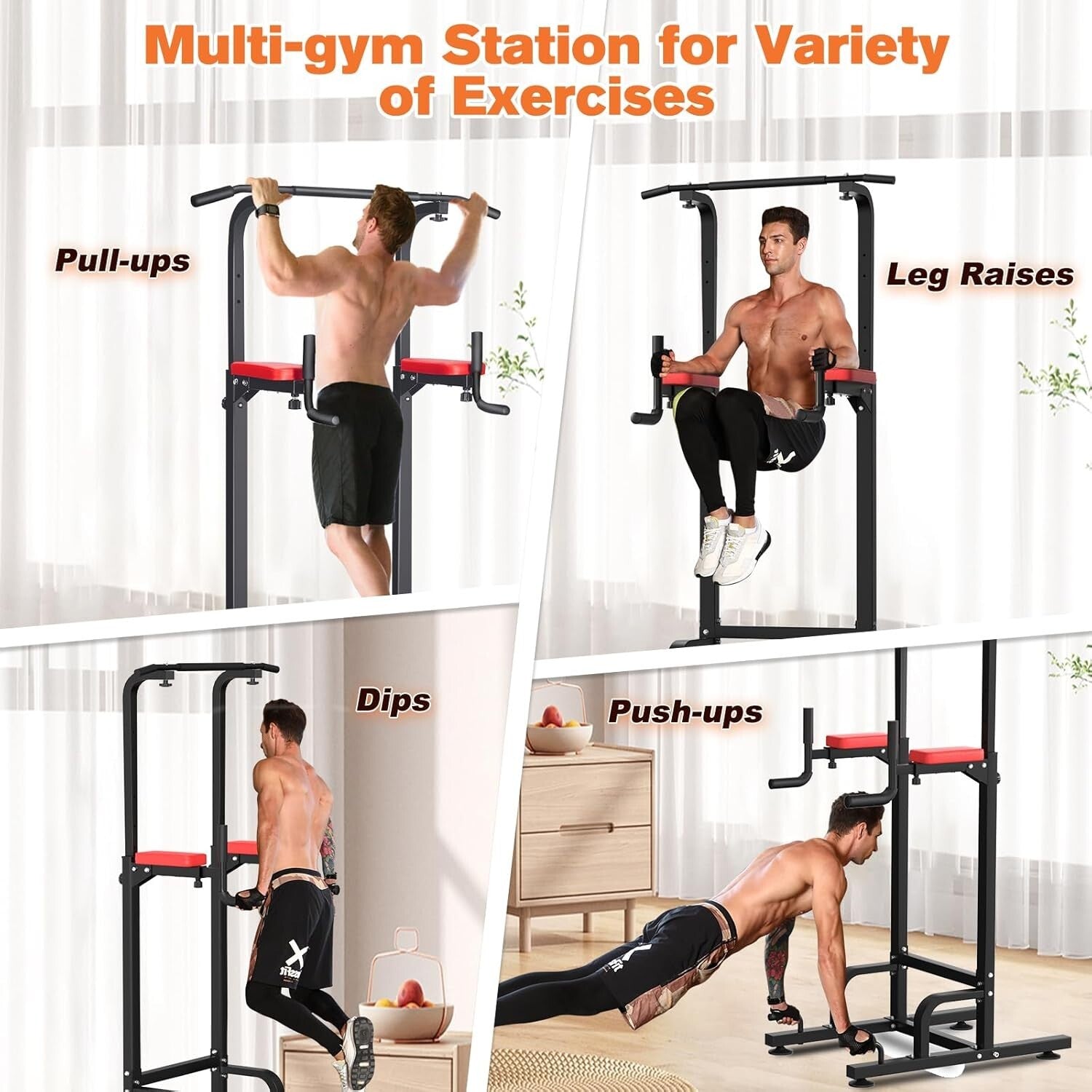 Multi-Functional Power Tower with Weight Support for Family-Friendly Training