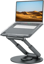 Load image into Gallery viewer, Height Adjustable Sit-to-Stand Laptop Riser with 360° Rotation – For All Laptops