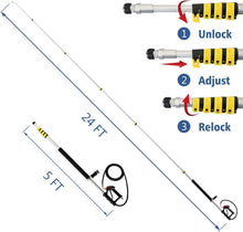 Load image into Gallery viewer, Lightweight 24 FT Pressure Washer Extension Wand with Ergonomic Grip and Nozzles