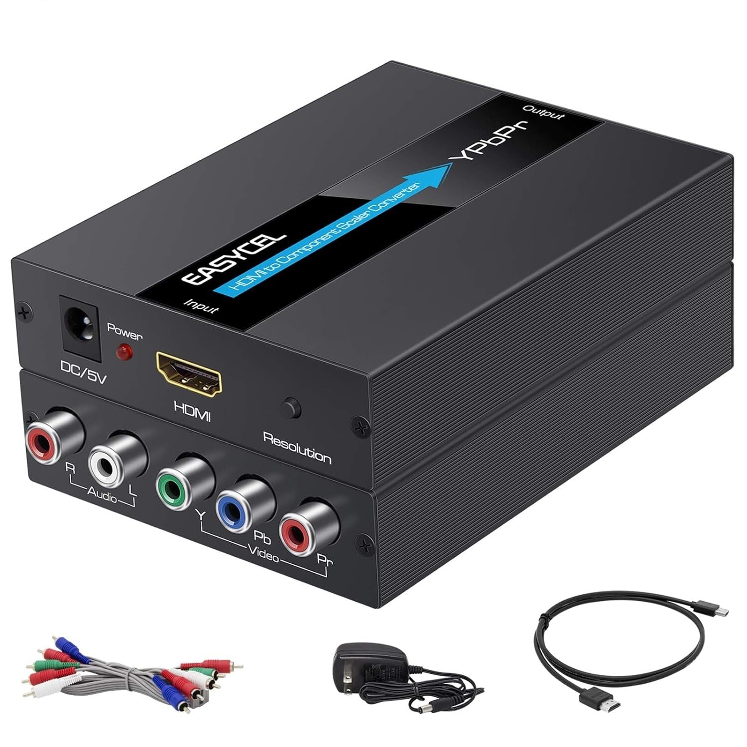 1080P HDMI to Component Converter with Built-in Scaler and Cables Included