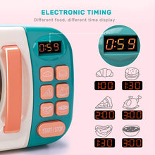 Load image into Gallery viewer, Educational Kids Pretend Kitchen Set with Microwave &amp; Realistic Cooking Fun