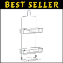 Load image into Gallery viewer, Rustproof Aluminum Shower Caddy - 2-Shelf Overhead Organizer in Satin Chrome