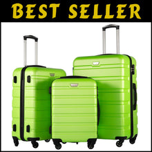 Load image into Gallery viewer, Apple Green 3-Piece Travel Luggage Set - Ergonomic Design, Ultimate Security