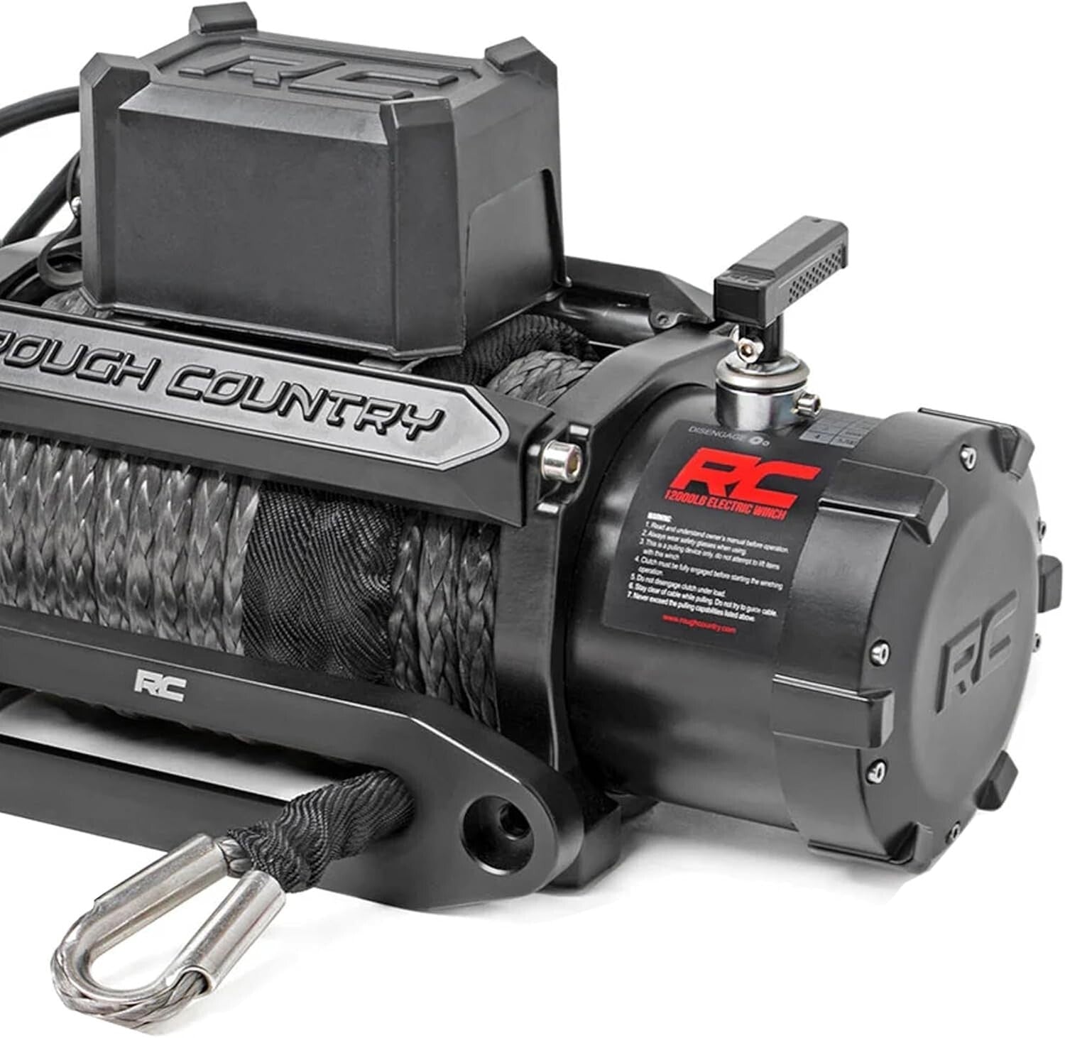 12V Electric Winch with 12,000 LB Capacity & Wireless Control for Off-Road Use
