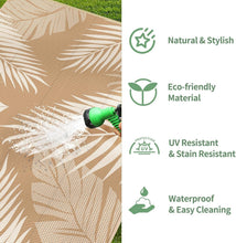 Load image into Gallery viewer, Durable Outdoor Rug with Palm Leaf Design - Ideal for Deck, Porch, and Beach