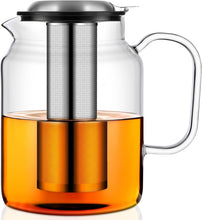Load image into Gallery viewer, Extra-Large 85oz Borosilicate Glass Teapot with Removable Infuser for Families