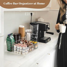 Load image into Gallery viewer, Modern Clear Acrylic Coffee Bar Storage Holder - Perfect for K-Cups &amp; Condiments