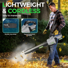 Load image into Gallery viewer, High-Power Cordless Leaf Blower with Adjustable Speed &amp; Battery Charger Included