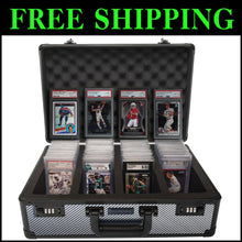 Load image into Gallery viewer, Premium Carbon Fiber Graded Card Storage Box - 4 Row PSA Case (Water-Resistant)