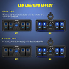 Load image into Gallery viewer, High-Speed USB Charger &amp; Waterproof Rocker Switch Panel for Trucks, Boats, RVs