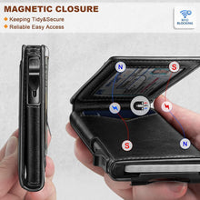 Load image into Gallery viewer, Functional Men's Wallet: Carbon Fiber Slim Wallet with Flipping Leather Case