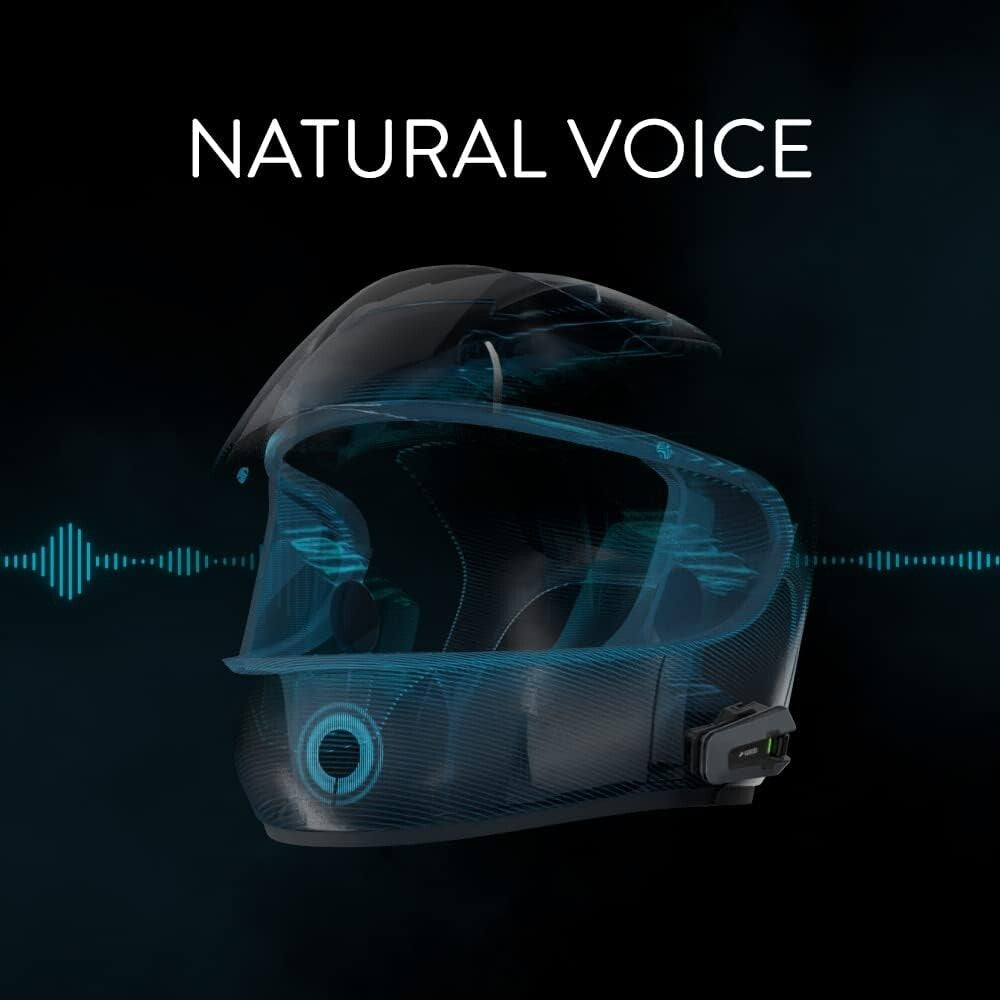 PACKTALK Edge Bluetooth Motorcycle Headset with Noise Cancellation & FM Radio