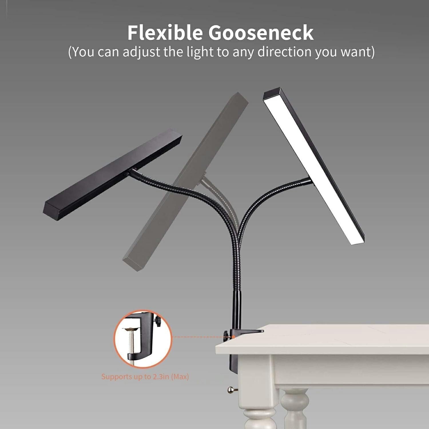 Adjustable LED Piano Light with 3 Modes & Flexible Arm for Grand/Upright Pianos