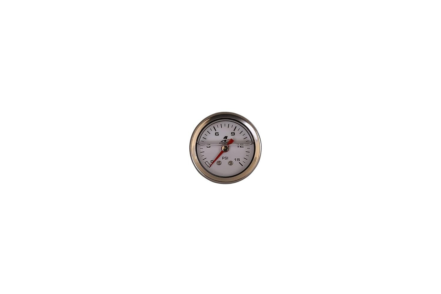 1/8" NPT Liquid-Filled Fuel Pressure Gauge 0-15 PSI - Ideal for High-Performance