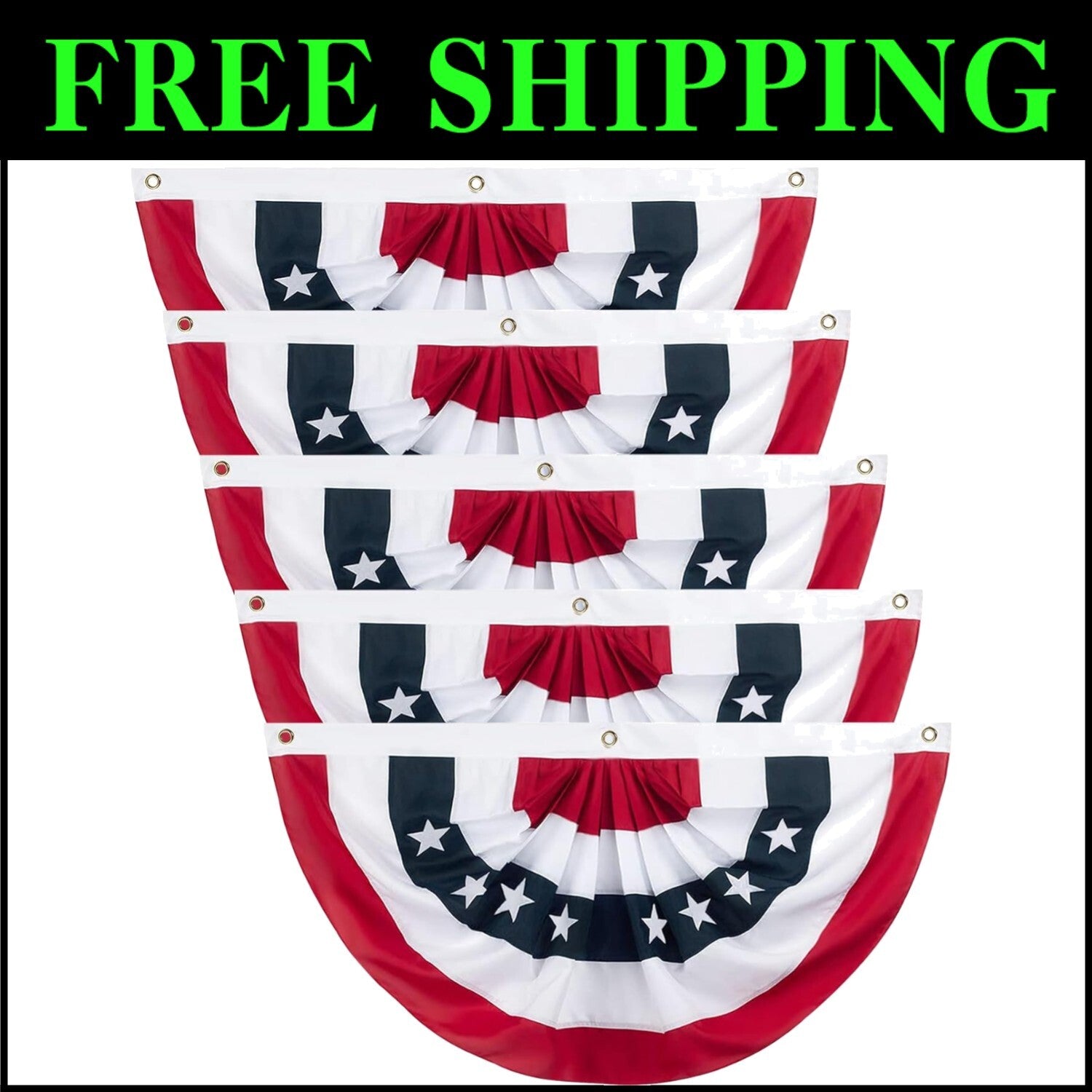 Fade-Resistant 2x4 Ft American Flag Banner - Perfect for Patriotic Holidays