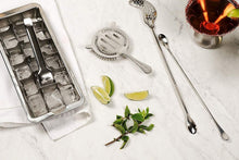Load image into Gallery viewer, Vintage 18/8 Stainless Steel Ice Cube Tray - 18 Slot Dishwasher Safe Design