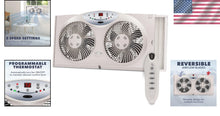Load image into Gallery viewer, Bionaire Thin Window Fan with Programmable Thermostat &amp; Remote Control