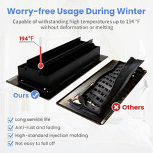 Load image into Gallery viewer, Matte Black 4x10 Heavy Duty Floor Register with Adjustable Air Dampers - 2 Pack