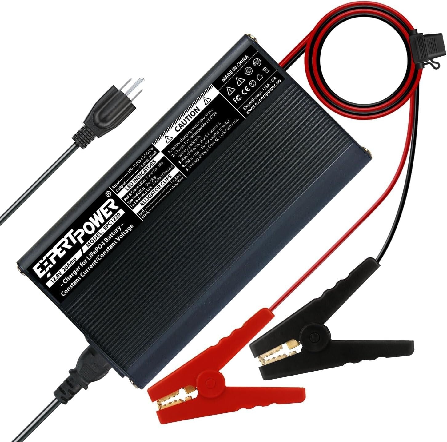 12V 20A Smart Charger for LiFePO4 Deep Cycle Batteries - Efficient & Reliable