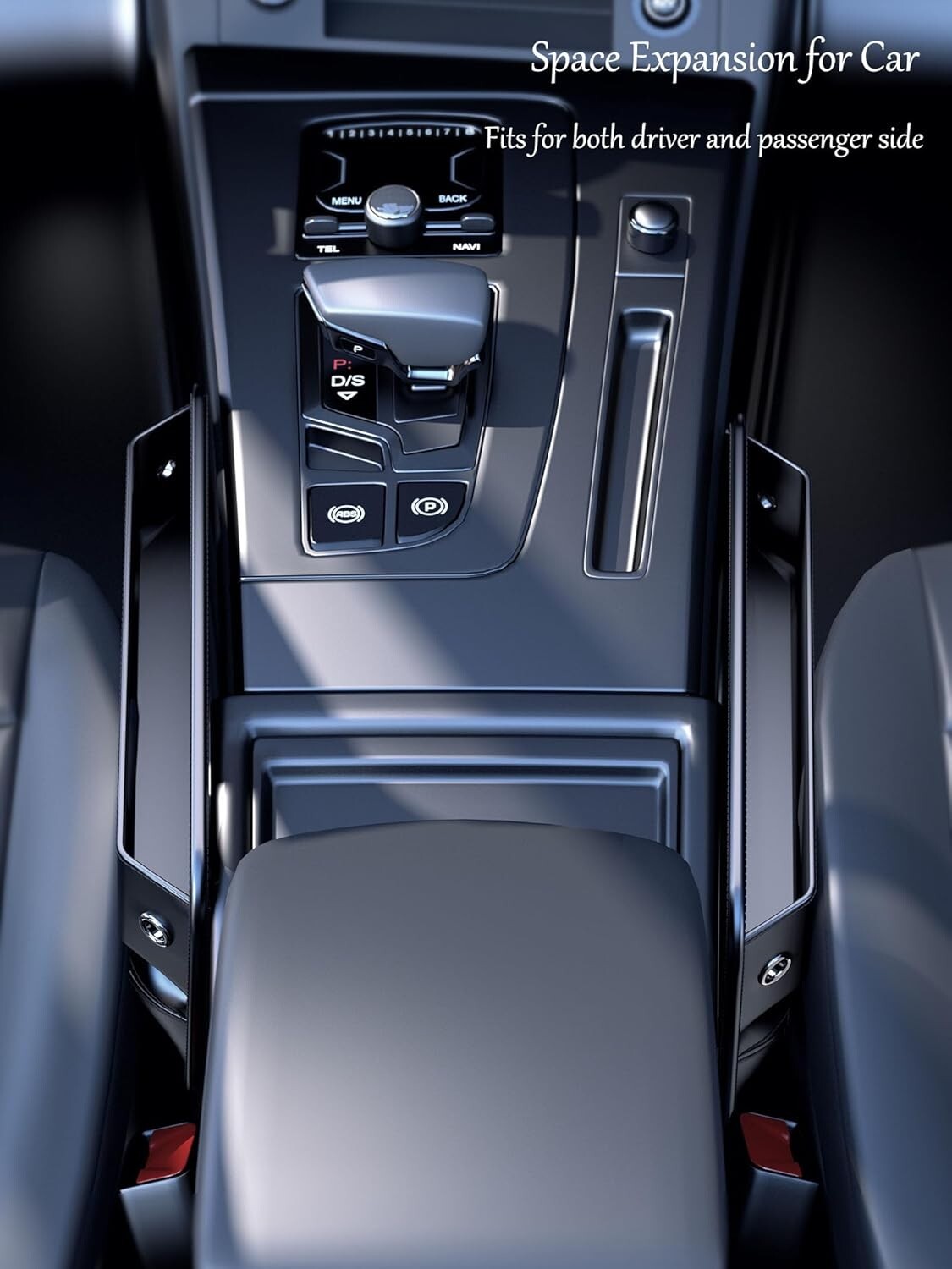 Elegant Leather Car Seat Organizer - 2-Pack Universal Gap Fillers for Interiors