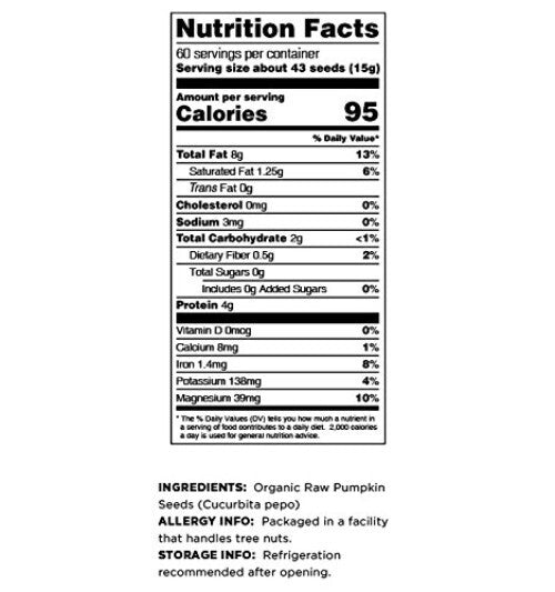 4 Lbs USDA Certified Organic Pumpkin Seeds - Healthy, Vegan Snack Choice