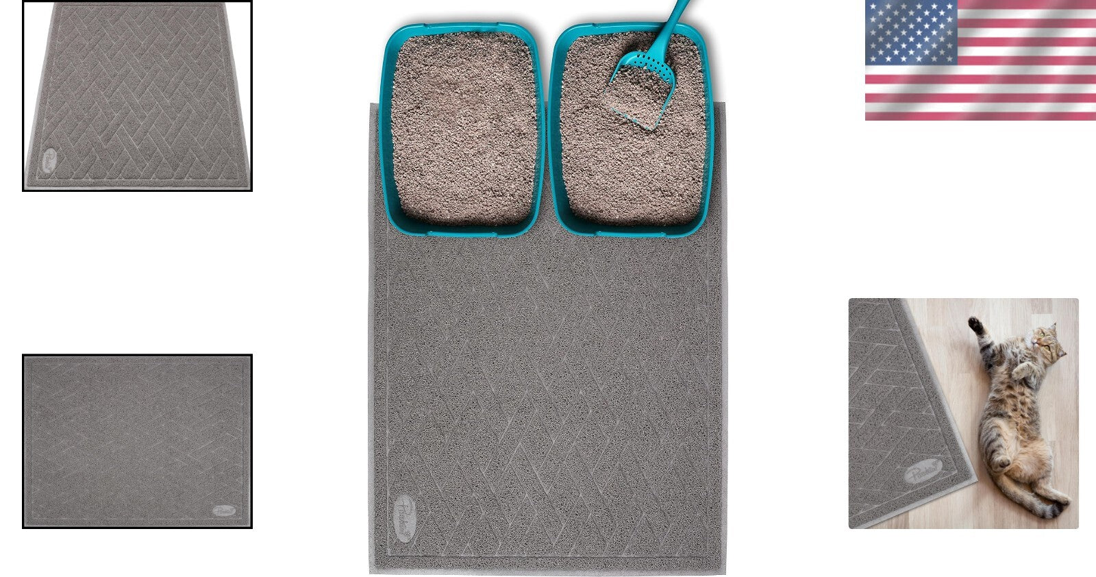 XX-Large Cat Litter Mat - 4x3 Feet, Soft PVC for Clean Floors & Happy Cats