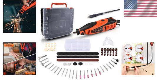 All-in-One 180 Accessories Rotary Tool Set - Perfect for Home and Craft Projects
