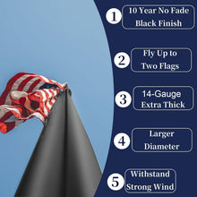 Load image into Gallery viewer, Sturdy 25FT Aluminum Flag Pole with Patented Wind Reinforcement - Complete Kit