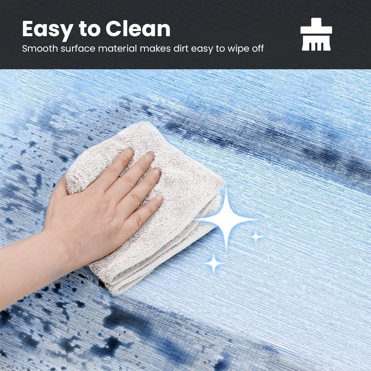 Durable Vinyl Awning Canopy - 14' Blue Fade Replacement for Trailers & Campers