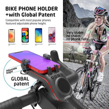 Load image into Gallery viewer, High-Quality Bluetooth Speaker Bike Mount with LED Light &amp; 5000mAh Battery