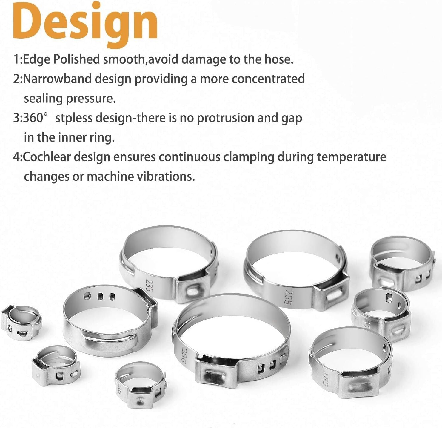 Comprehensive 115Pcs Hose Clamp Kit for Automotive and Plumbing Applications