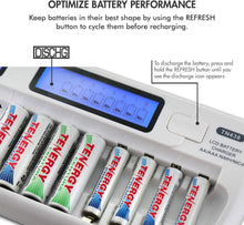 Load image into Gallery viewer, Effortless 16-Bay AA/AAA Battery Charger with LCD Status - Home &amp; Travel Ready