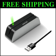 Load image into Gallery viewer, Plug &amp; Play Magnetic Card Reader Writer - USB Powered, 20 Blank Cards Included