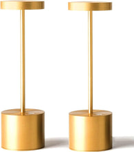 Load image into Gallery viewer, Elegant Gold Dimming LED Table Lamp – 5000mAh Rechargeable &amp; Portable Design