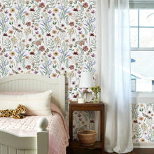 Load image into Gallery viewer, Stain-Resistant Floral Peel and Stick Wallpaper - 46.24sq.ft. Coverage